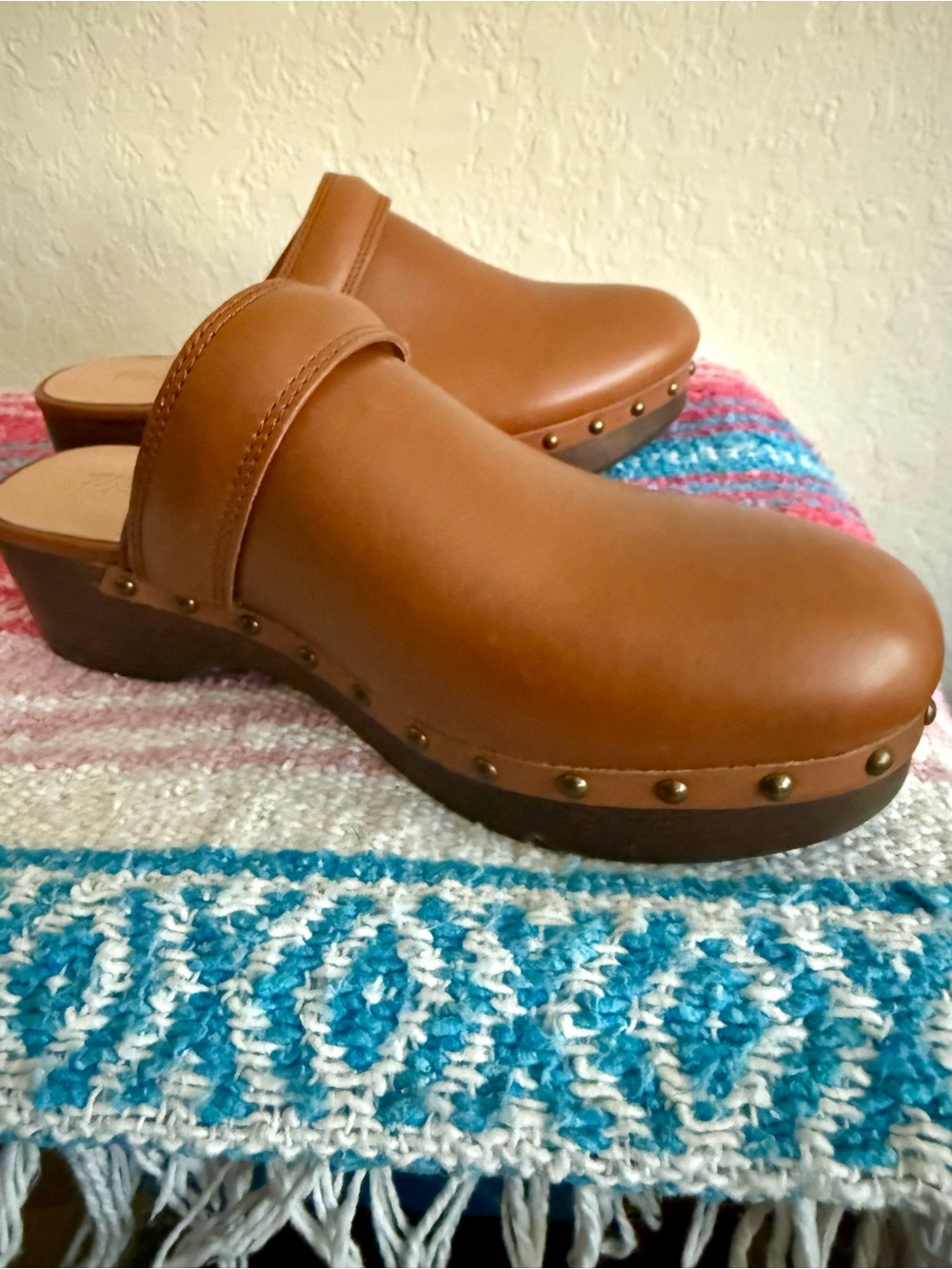 Madewell The Cecily Clog in Oiled Leather Size 6.5 English Saddle NWOB $168 - Picture 11 of 16